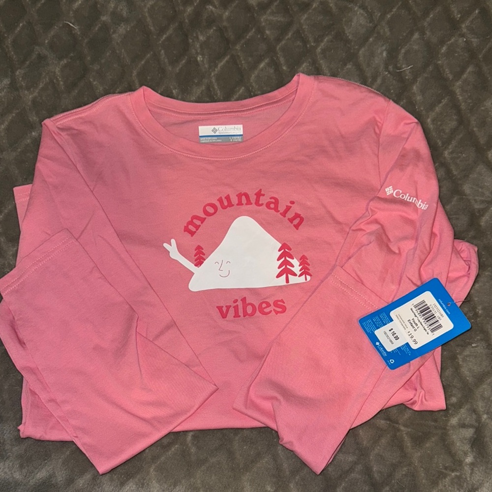 Columbia Kids Pink Mountain Vibes Shirt